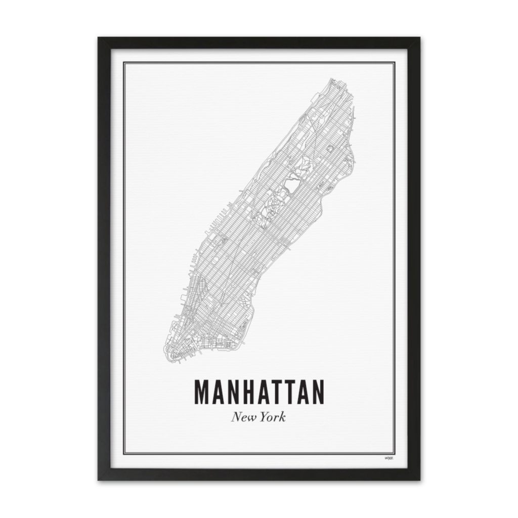 PRINT OF NEW YORK - MANHATTAN