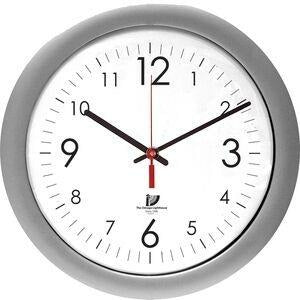 Silberne Quarz-Wanduhr, 14 Zoll
