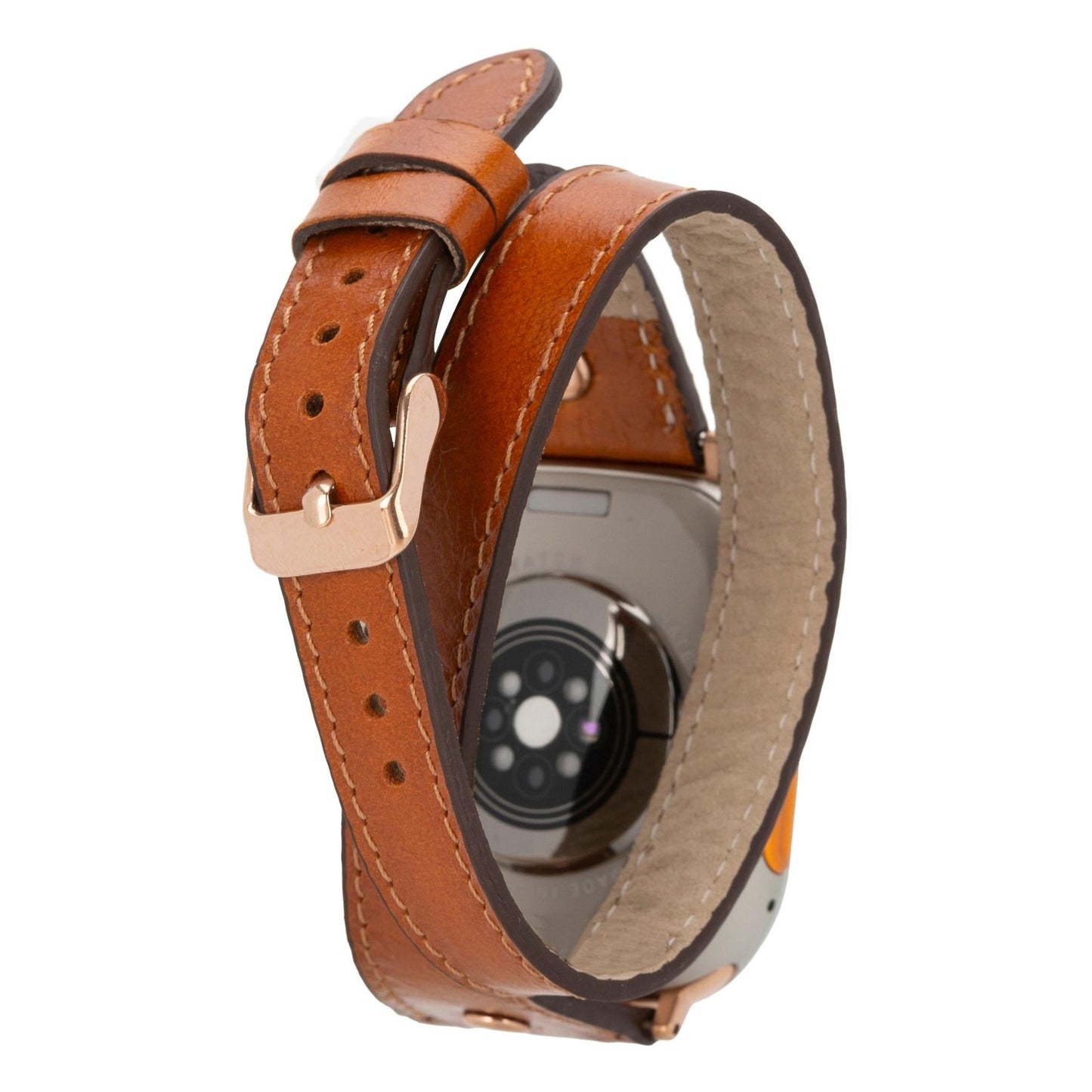 Vernon Double Tour Lederarmbänder für Apple Watch 9, Ultra 2 und SE