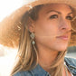 Victoria Ojai Earring in Chalcedony in Gold