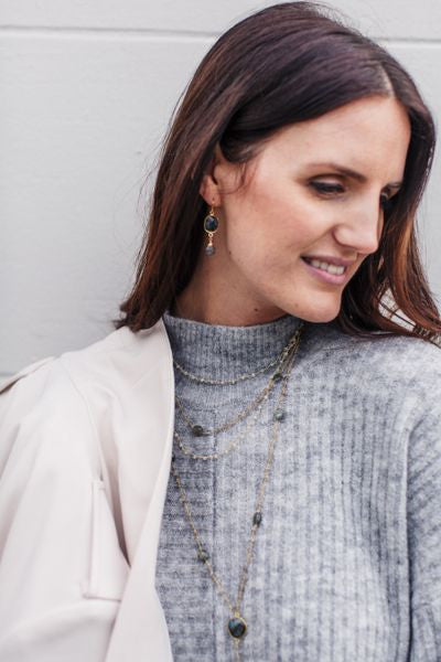 Victoria Ojai Earring in Labradorite