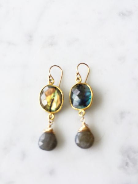 Victoria Ojai Earring in Labradorite