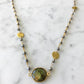 Mrs. Parker Endless Summer Labradorite Necklace with Polished Pyrite Chain in Gold