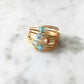 Marcia Wire Wrap Ring with Aquamarine Swarovski Crystals
