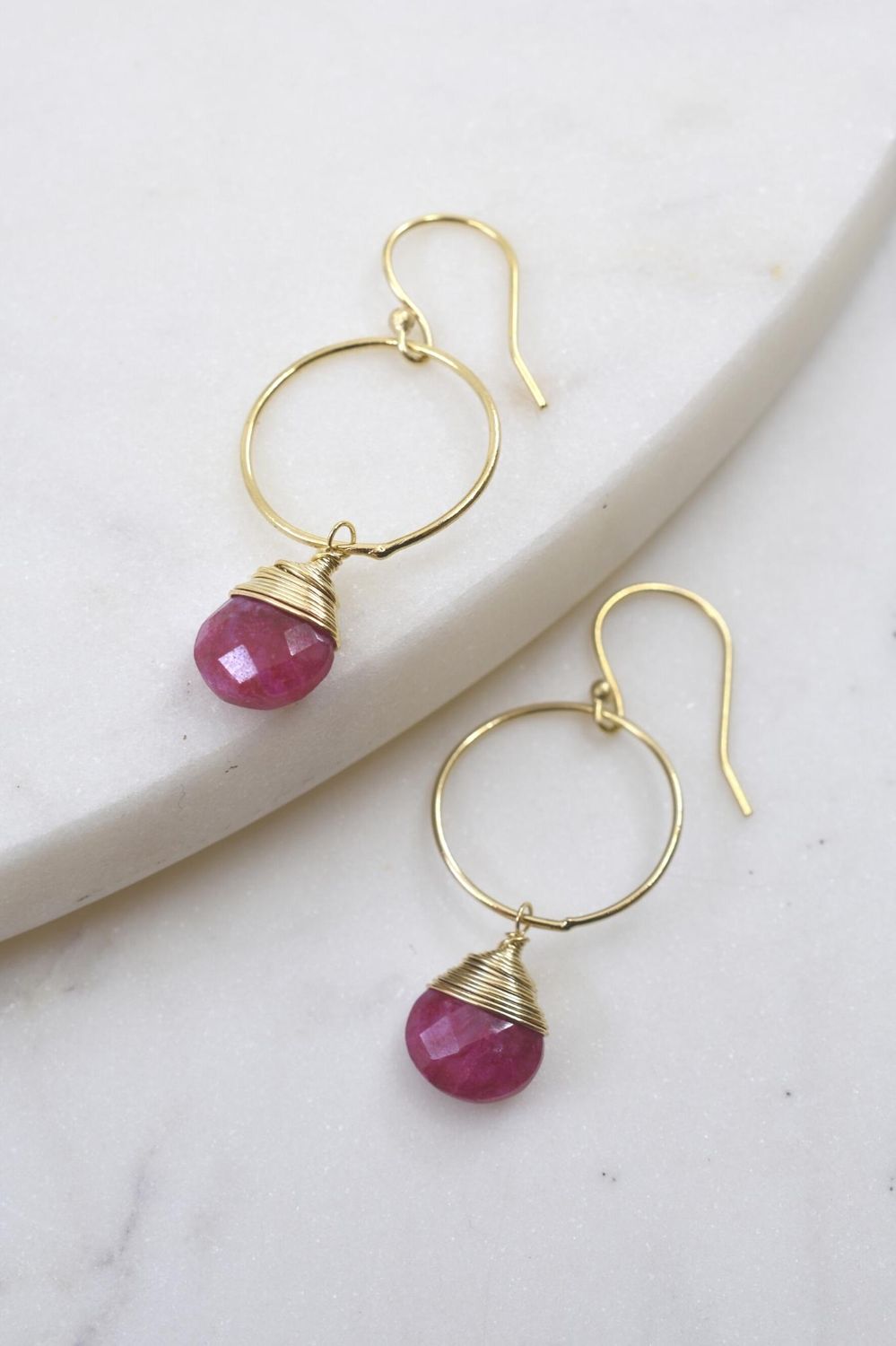 Yuliya Earrings in Ruby