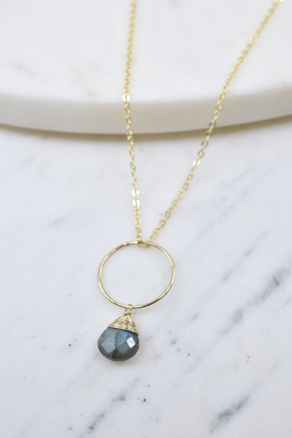Yuliya Necklace in Labradorite