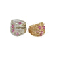 Marcia Wire Wrap Ring with Hot Pink Swarovski Crystals