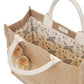 Jute Canvas Gift Bag With Pompom (S)