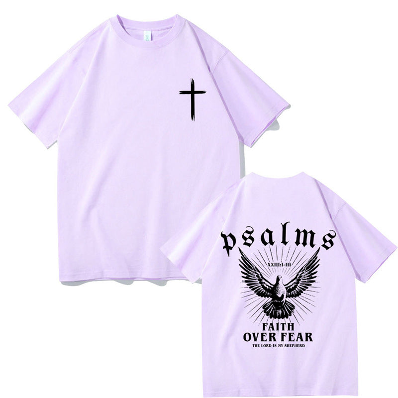 Jesus Faith Over Fear Christian Peace Dove Graphic T-Shirt