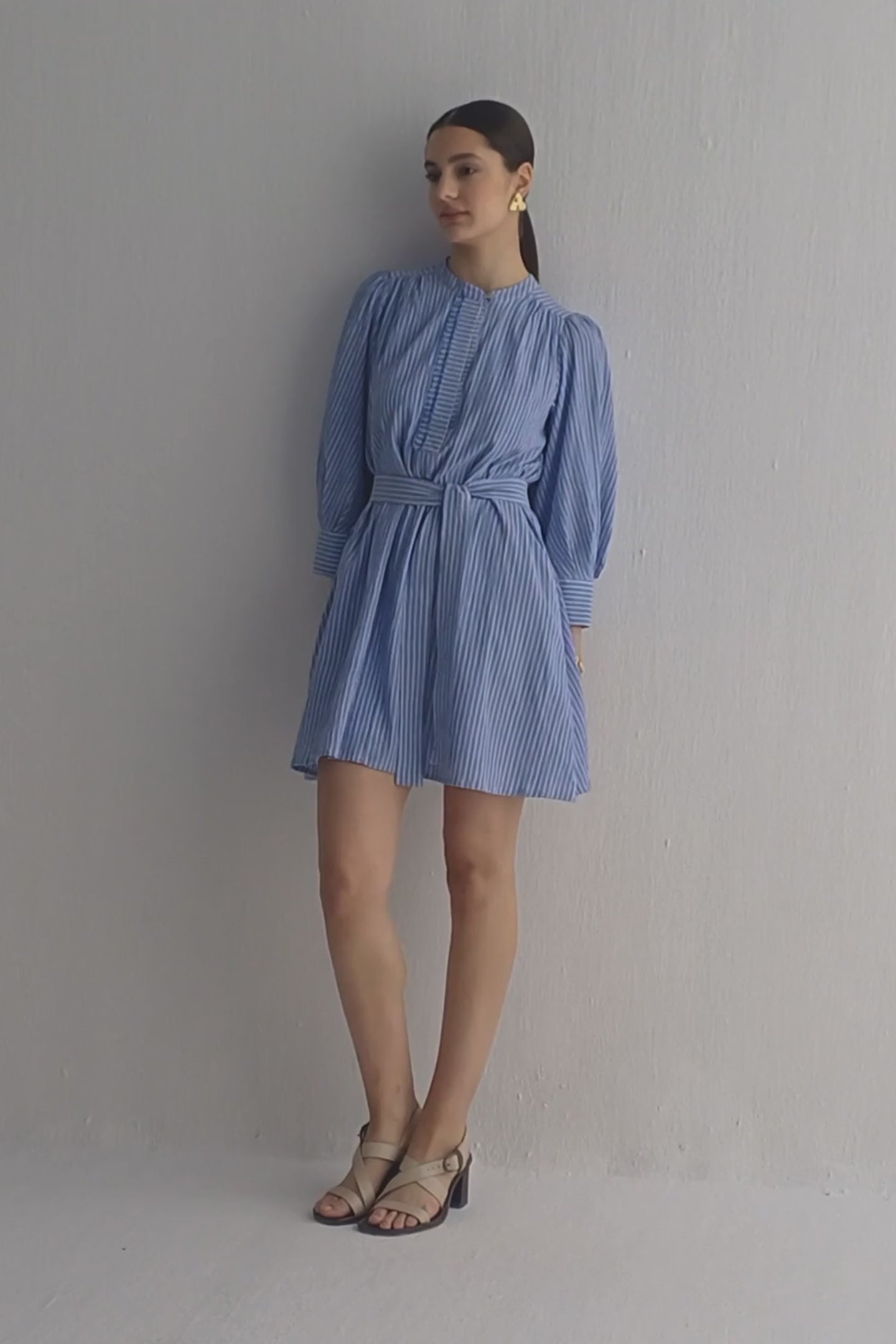 Oversized Tunic Dress in Stripes