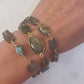 Hana Wrap Bracelet/Necklace in Labradorite - Chunky Stone