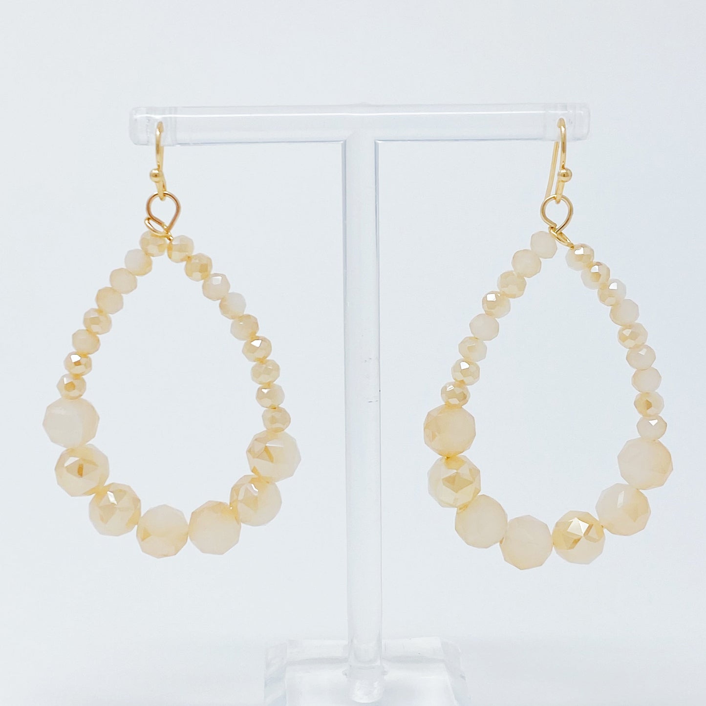 Beaded Teardrop Dangle Earrings
