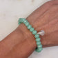 Sea Foam Green Crystal Stretch Bracelet with Moonstone