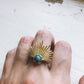 Sun Goddess Ring with Copper Oyster Turquoise