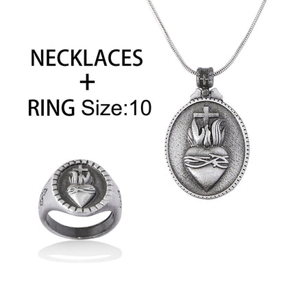 Christian Jesus Sacred Heart Cross P Set