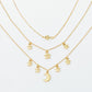 Starred Up Chain Anklet, Set of 3