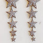 Five Stars Dangle Down Earrings