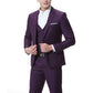 Men's Solid Color Casual Business Casual Three-Piece Suit