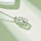 Set With Top-quality Moissanite, This Luxurious And Fashionable Light Luxury Trend Jewelry Necklace Pendant Is Made Of S925 Silver Electroplated With Platinum