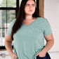 Ladies Eco-Triblend Drop Hem V-Neck Pocket Tee