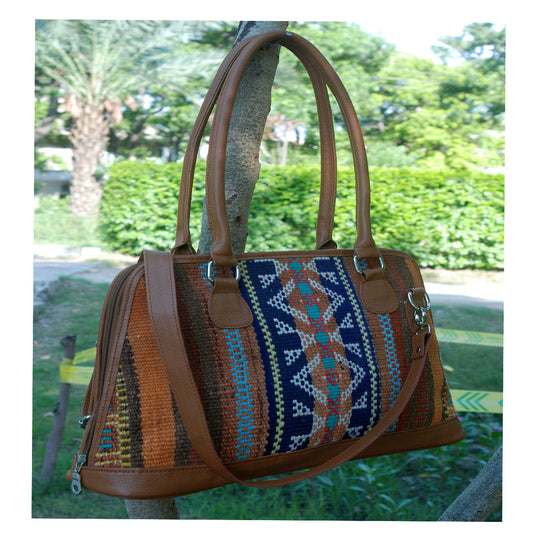 Kilim Ledertasche Paprika