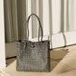 Toko Recycled Woven Tote Bag, in Black