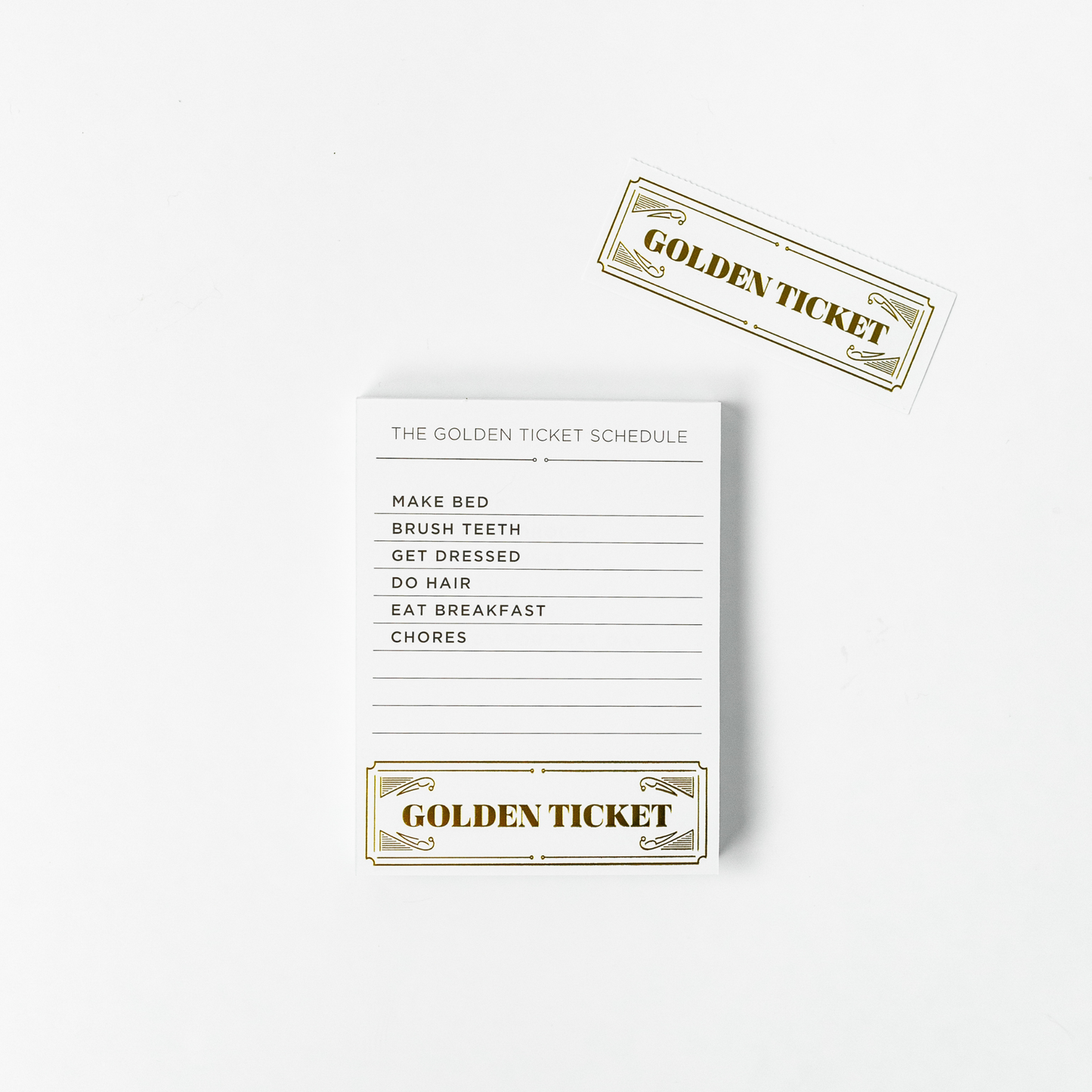 Set of 3-2 month Golden Ticket Chore Charts