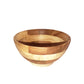 [ Set of 6 ] Zavis Green Acacia Wood Round Salad Bowl 8"  | Dishwasher Safe