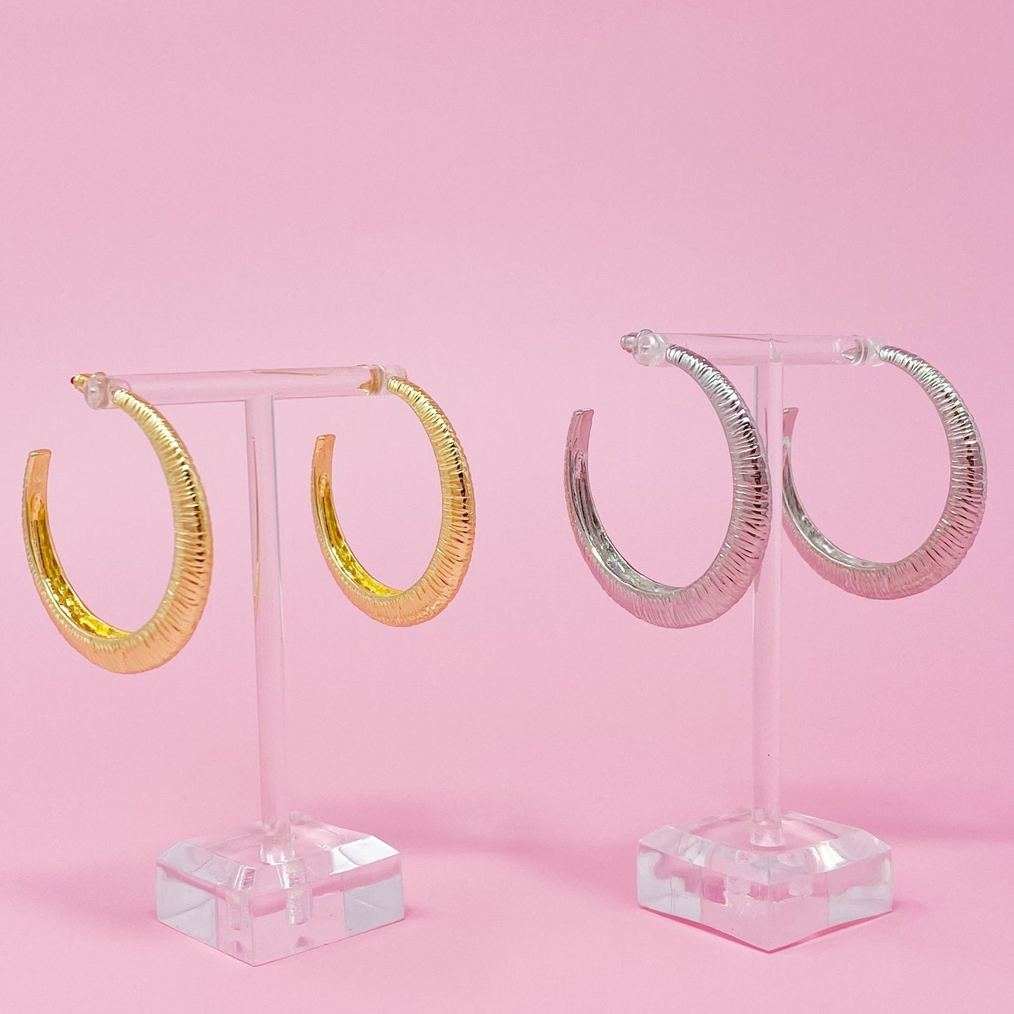 Textured Daily Hoop Earrings