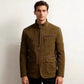 Mens Stand-Up Collar Zip-Up Jacket Casual Vintage Outerwear