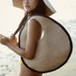 The Solo Halo Jute Bag In Black X Natural