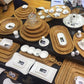 Bamboo Round 2 Section Platter 10" inch | For Appetizers / Barbecue / Burger Sliders