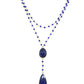 Double Diana Denmark Necklace in Sapphire with Sapphire Drop