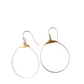Small Featherweight Hoop Earring in Silver with Gold Wrap