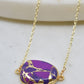 Mrs. Parker Necklace in Purple Mojave Copper Turquoise