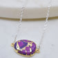 Mrs. Parker Necklace in Purple Mojave Copper Turquoise