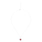 925 Sterling Silver Necklace Red Heart Pendant