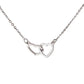 Double Heart Name Necklace - couples necklace