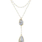 Double Diana Denmark Necklace in White Mojave Copper Turquoise