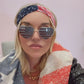 American Flag Beaded Pouch with Hearts
