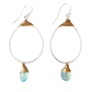 Small Featherweight Earrings with Chalcedony Drop