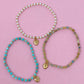 Stone Bead Heart Anklet