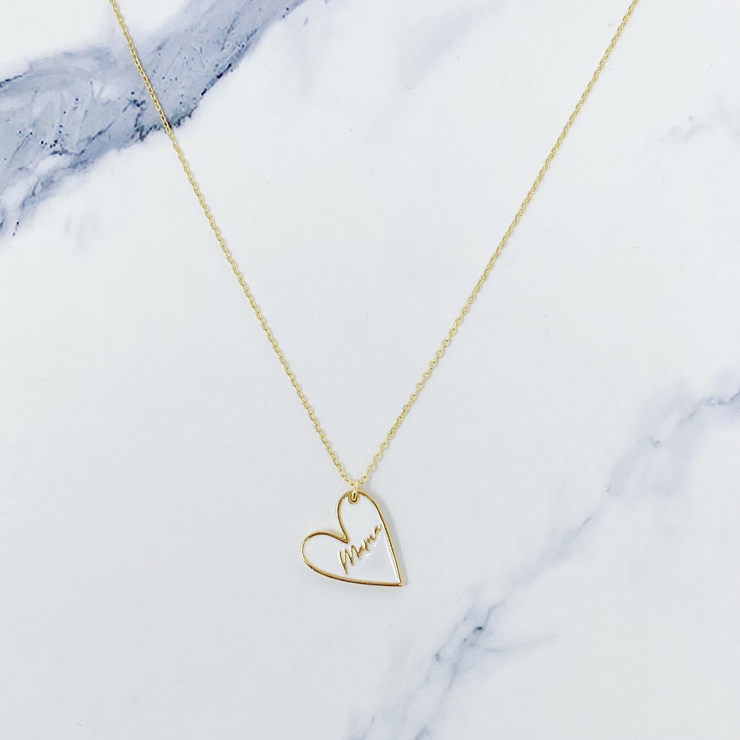 Mama Heart Drop Necklace