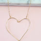 Simple Heart Necklace in Gold over Copper