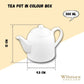 White Teapot 17 Oz | 500 Ml In Colour Box