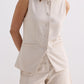 Cotton Tweed Shorts in Cream