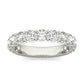 2 1/15 CTW Lab Grown Round Cut Diamond Half Eternity Ring in 14K White Gold - G-VS