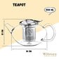 Thermo Glass Teapot 52 Fl Oz | High temperature and shock resistant