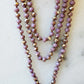 Taupe and Purple Crystal Beaded Necklace