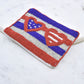 American Flag Beaded Pouch with Hearts